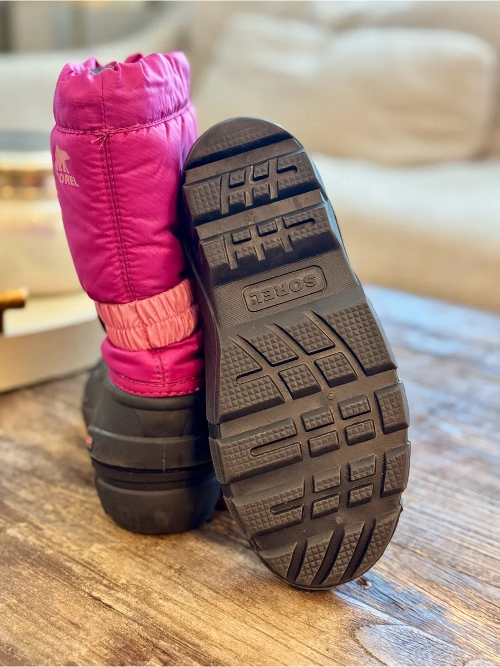 SOREL Girls Pink Snow Boots Winter Boots Youth Size 1